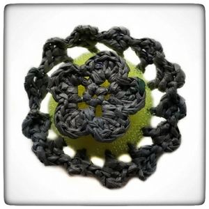 Recycled Crochet Plarn Upcycled Nylon Dish Scrubby